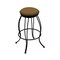 Holland Bar Stool Co 30" Swivel Bar Stool, Black Wrinkle, Canter Saddle Seat 300030BW012 - alternate 1